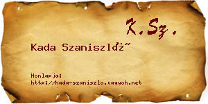 Kada Szaniszló névjegykártya